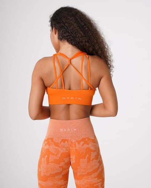NVGTN Galaxy Acanalado Seamless Bra Naranjas | 952RUDAZS
