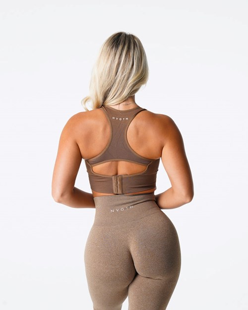 NVGTN Ignite Seamless Bra Mocha | 641HGLKQT