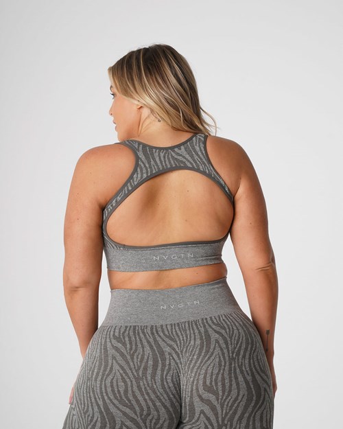 NVGTN Zebra Eclipse Seamless Bra Kaki Verde | 586FLSROI